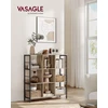 Songmics Knygų lentyna su 3 lygiais ir 9 skyriais, 30 x 100 x 103,1 cm, ruda, juoda