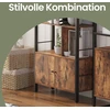 Songmics Knygų lentyna su 4 atviromis lentynomis, 30 x 74 x 154,5 cm, ruda ir juoda