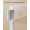 Songmics Knygų lentyna su 6 lentynomis, 39,6 x 30 x 187 cm, medžio drožlių plokštė ir plienas, natūrali smėlio ir matinė balta