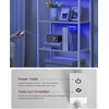 Songmics Knygų lentyna su 6 lentynomis ir LED apšvietimu, plieno rėmas, 30,3 x 60 x 178,6 cm, natūraliai smėlinė