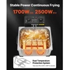 VEVOR Komercinė elektrinė gruzdintuvė IEF-5L, 5,2 l, 2500 W, nerūdijantis plienas, sidabrinė
