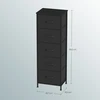Koduva Komoda su 4 medžiaginiais stalčiais, plienas ir MDF, 30 x 39,6 x 116,7 cm