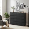 Koduva Komoda su 8 stalčiais, juoda, 40 x 119,4 x 97,5 cm, medžio drožlių plokštė ir MDF