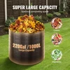 Koduva Komposto dėžė VEVOR, HDPE, juoda, 1000 l, 335 x 90 cm