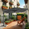 Songmics Konsolinis skėtis nuo saulės 290 x 290 cm, 360° pasukamas, su stovu, dūmų pilkas