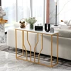 Koduva Konsolinis staliukas 110x30x80 cm baltas aukso spalvos
