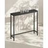 Songmics Konsolinis staliukas 20 x 80 x 81,2 cm, plieno ir medžio drožlių plokštės, antracito pilka, juoda