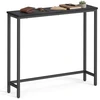 Songmics Konsolinis staliukas 20 x 80 x 81,2 cm, plieno ir medžio drožlių plokštės, antracito pilka, juoda