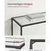 Koduva Konsolinis staliukas iš metalo ir stiklo, juodas, 100 x 35 x 80 cm