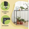 Songmics Konsolinis staliukas iš stiklo ir plieno, juodas, 100 x 35 x 80 cm, apkrova 30 kg