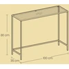Songmics Konsolinis staliukas iš stiklo ir plieno, juodas, 100 x 35 x 80 cm, apkrova 30 kg