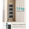 Songmics Kopėčių laiptelis su 4 pakopomis, plieno, iki 150 kg, pilkai rusvos spalvos