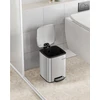 Koduva Kosmetinė pedalų šiukšliadėžė, 6 l, plieno, metalo sidabro spalvos, 23,9 x 19,3 x 25,5 cm