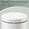 Songmics Kosmetinė pedalų šiukšliadėžė voniai, 3 l, su švelniai užsidarančiu dangčiu, balta