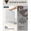 Songmics Kosmetinis staliukas su lentyna, 2 dalių, sniego baltumo, medžio drožlių plokštė