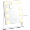 Songmics Kosmetinis veidrodis su LED apšvietimu, 15 lempučių, jutiklinis valdymas, baltas, 58 x 43 cm