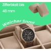 Koduva Laikrodžių dėžutė su stikliniu dangčiu, 2 aukštų, 12 laikrodžių, juoda, 32,5 x 11,5 x 19,5 cm