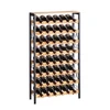 VEVOR Laisvai pastatoma vyno lentyna, 48 buteliams, 8 aukštų, geležis ir pušies mediena, 66 x 24 x 119 cm
