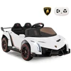 Koduva Lamborghini vaikų elektrinis automobilis su pulteliu baltas