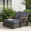 Koduva Lauko daybed komplektas su saugojimo ottomanu, pilkas