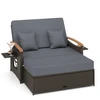 Koduva Lauko daybed komplektas su saugojimo ottomanu, pilkas