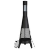 Koduva Lauko kaminas VEVOR 81203L, kūginis, juodas, Ø 51 x 150 cm