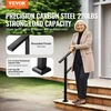 VEVOR Lauko laiptų turėklas FG-23, 2-3 pakopoms, juodas, anglinis plienas, 103 cm