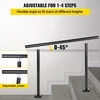 Koduva Lauko laiptų turėklas VEVOR LZHS-4FT, aliuminis ir geležis, juodas, 121 x 91 cm