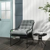 Koduva Lauko lounge kėdė, storas paminkštinimas, nerūdijančio plieno rėmas, 62 x 110 x 88 cm, pilka / juoda