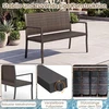 Koduva Lauko loveseat sofa, rudos spalvos, PE rotangas