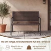 Koduva Lauko loveseat sofa, rudos spalvos, PE rotangas