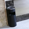 Koduva Lauko pastatoma peleninė su šiukšliadėže, 30 l, juoda, 24,5 x 60,5 cm, su vidiniu kibiru