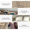 Lauko baldų komplektas Koduva Lauko poilsio komplektas, 4 dalių, ištraukiamas stogas, 5 pagalvėlės, pintos vytelės išvaizda, kreminė balta, 178 x 85 x 66,5 cm
