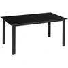 Koduva Lauko stalas 6 asmenims, juodas, 150 x 90 x 74 cm, grūdintas stiklas