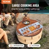 VEVOR Laužo grotelių grotelės, apvalios, juodos, plieninės, Ø 76 cm
