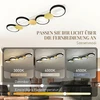 Koduva LED lubinis šviestuvas, 38 W, 1500 lm, 3000K-6500K, juodas auksinis, 100 cm