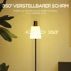Aosom LED pastatoma grindų lempa, juoda, 45 x 21 x 148 cm