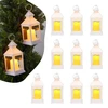 VEVOR LED žibintų rinkinys, 12 vnt., baltas, plastikas ir grūdintas stiklas, 105 x 105 x 240 mm