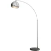 Koduva Lenktinė grindų lempa, reguliuojamas aukštis, sidabro/juoda, metalas, 170-180 cm