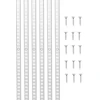 Koduva Lentynų bėgeliai VEVOR GD03, 20 vnt., plienas, ryškiai sidabrinė, 185 cm