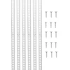 Koduva Lentynų kreipiančiosios VEVOR GD01, 6 vnt., plienas, ryškiai sidabrinė, 92 cm