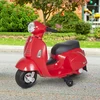 Aosom Licencijuotas vaikiškas elektrinis motociklas VESPA, raudonas, 66,5 x 38 x 52 cm