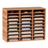 VEVOR Literatūros organizatorius, 27 skyriai, MDF, baltas, 80 x 30,5 x 63 cm