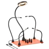 VEVOR Lituoklio laikiklio stotelė LFS0204 su 4 lanksčiomis rankenomis, 3X LED didinimo lempa