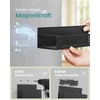 Songmics Magnetinių prieskonių lentynėlių komplektas, 4 dalių, plienas, juodas