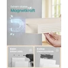Songmics Magnetinių prieskonių lentynėlių rinkinys, 4 dalių, metalinis, kreminės baltos spalvos