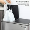 Songmics Maišeliai šiukšlėms su užtraukiama juosta, 30 l, 45 vnt., balti, HDPE, 52 x 74 cm