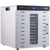 VEVOR Maisto džiovyklė SS-10X, nerūdijantis plienas, 1000 W, 10 padėklų, 46 x 42 x 47 cm
