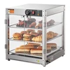 VEVOR Maisto šildymo vitrina NB-03, 3 aukštų, 800 W, 90 l, 51 x 51 x 62 cm