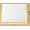 Songmics Makiažo veidrodis su LED apšvietimu, 3 šviesos spalvos, baltas, 12 x 90 x 65 cm